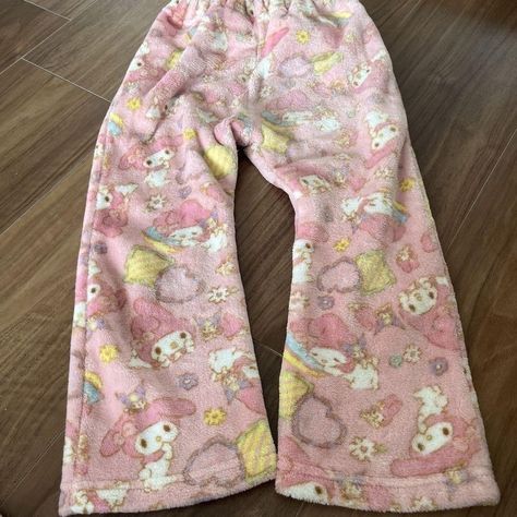 My Melody Pajama Pants, Cutecore Pjs, Sanrio Pants, Y2k Pjs, Pajama Pants Outfit, Pjs Pants, Kawaii Pants, Pink Pajama Pants, Kitty Clothes