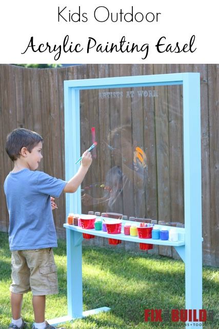 Outdoor Chalkboard, Painting Easel, Toddler Outdoor, Outdoor Play Area, Kids Outdoor Play, Woodworking For Kids, Outdoor Classroom, Kids Outdoor, Backyard Playground