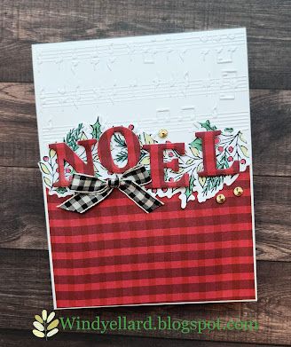 Merry Melody Embossing Folder, Good Morning Time, Stamped Christmas Cards, Morning Time, Christmas Blessings, Stampin Up Christmas Cards, Color Challenge, Stampin Up Christmas, Diy Christmas Cards