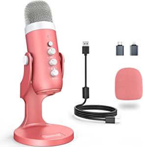 Pink Microphone, Studio Mic, Podcast Video, Studio Microphone, Gaming Microphone, Usb Microphone, Pc Portable, New Macbook, Usb Adapter