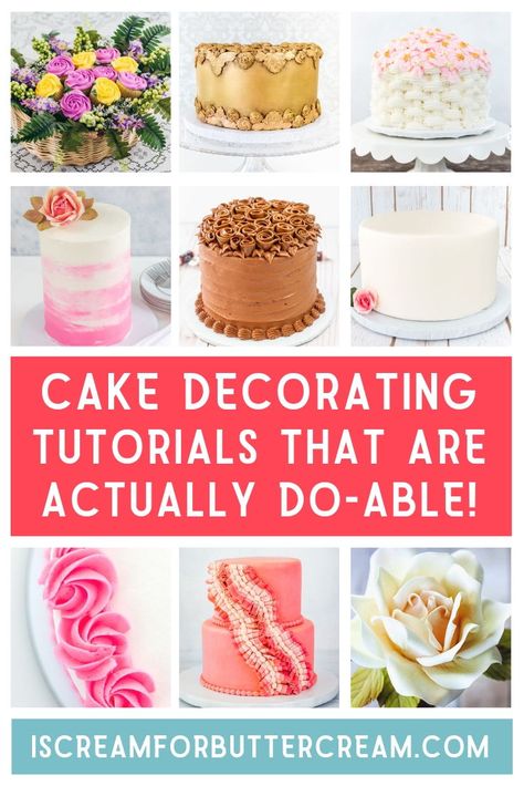 Wilton Cake Decorating Tutorials, Cake Decorating Tips Chart, I Scream For Buttercream, Mmm Cookies, Cake Decorating Tutorials Videos, Baking Organization, Learn Cake Decorating, Cake Techniques, Chocolate Bowls