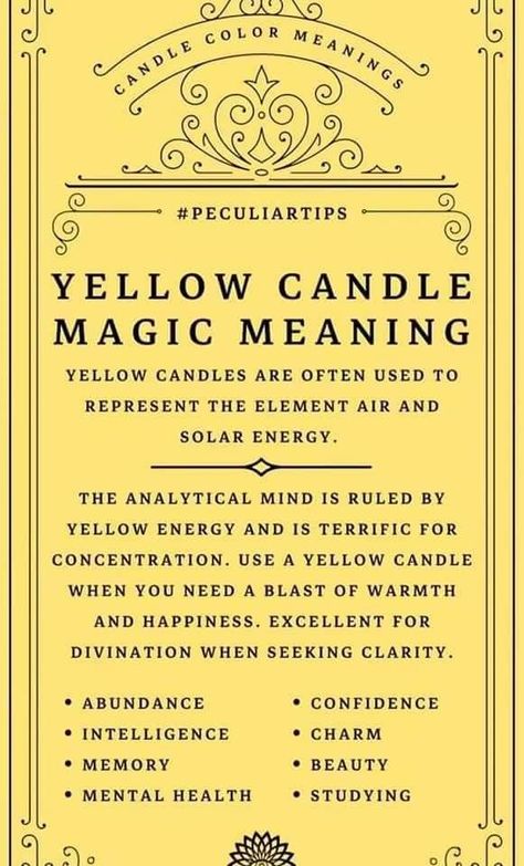 Orange Candle Magic, Yellow Candle Magic, Candle Color Meanings Magic, Candle Magik, Candle Meaning, Candle Color Meanings, Candle Magic Spells, Candle Reading, Spells For Beginners