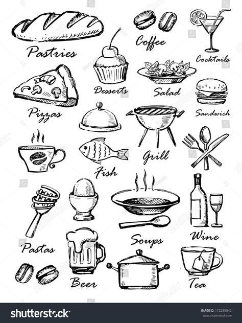 menu icons #Ad , #Sponsored, #menu#icons Decoupage Paper Printable, Cooking Icon, Sketch Note, Vintage Photoshoot, Dagger Tattoo, Dessert Salads, Doodle Art Designs, Mandala Design Art, Professional Business Cards