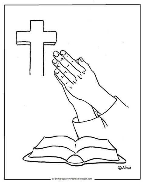 Coloring Pages for Kids by Mr. Adron: Free Printable Coloring Page of Praying… Praying Hands Coloring Page, Drawing Of Praying, Hands Coloring Page, Prayer Hands Drawing, Praying Hands Clipart, Family Praying, Bible Clipart, Bible Coloring Sheets, Bible Verse Coloring Page