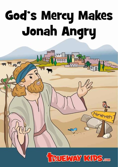 When God shows mercy on the city of Nineveh, Jonah gets Angry. Free printable Bible lesson for kids on Jonah 4, the vine and the worm. Worksheets, games, story pages, coloring sheets, crafts, games and more. Jonah Bible Lesson For Kids, Jonah Crafts For Kids, Bible Story Crafts For Kids, Jonah Bible Story, Jonah Craft, Jonah Bible, Bible Lesson For Kids, Bible Class Activities, Free Bible Coloring Pages