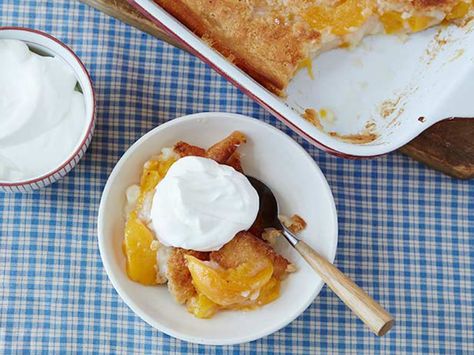 Easy Peach Cobbler recipe from Trisha Yearwood via Food Network Trisha's Southern Kitchen, Trisha Yearwood Recipes, Easy Peach Cobbler, Easy Peach Cobbler Recipe, Peach Cobbler Easy, Trisha Yearwood, Southern Kitchen, Cobbler Recipe, Peach Cobbler Recipe