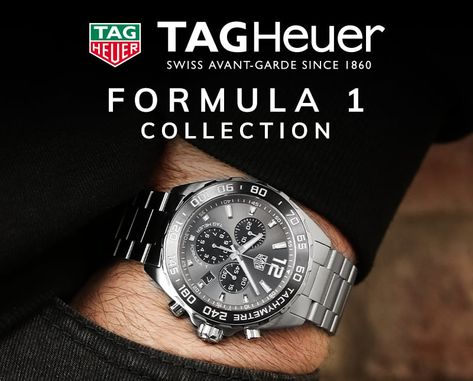 Tag Heuer Formula 1 Chronograph, Tag Heuer Formula 1, Tag Heuer Formula, Watches Luxury, Ladies Watches, Mechanical Movement, Tag Heuer, Watch Collection, Formula 1