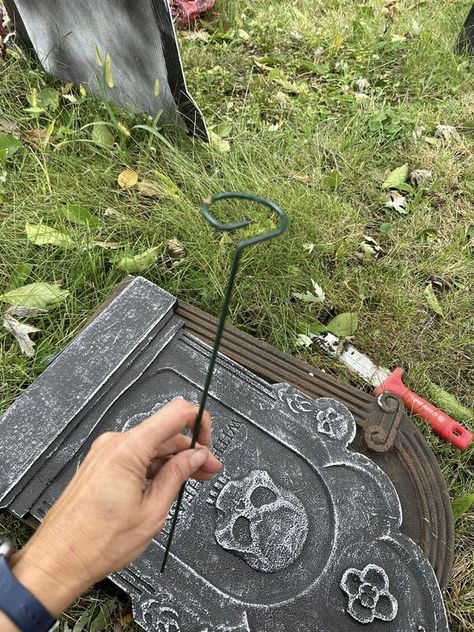 Halloween Graveyard, Garden Stakes, Tombstone, Graveyard, Paint, Halloween