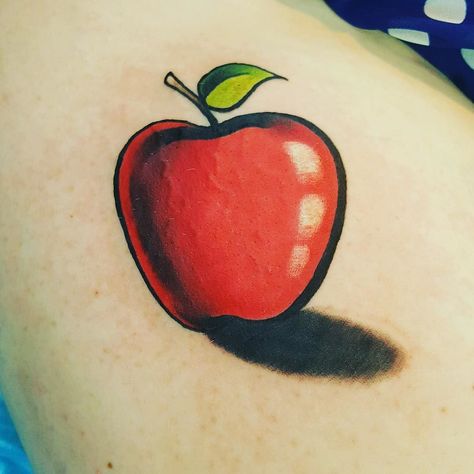 Red apple tattoo by @donmeatball @royalfleshtattoo #redapple #tattoo #red #fruit… Red Apple Tattoo, Vegetable Tattoos, Apple Tattoos, Fruit Tattoos, Flesh Tattoo, Apple Tattoo, Tv Workouts, Fruit Tattoo, Tattoo Red