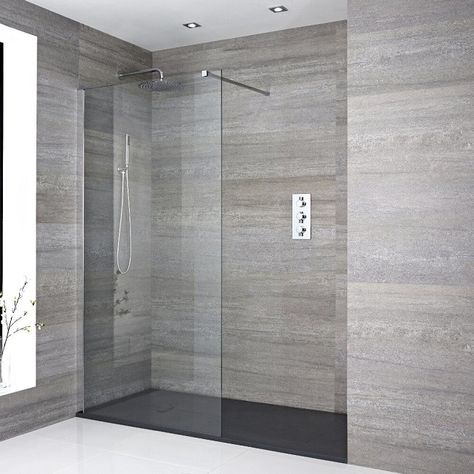 Walk In Shower Enclosures, Glass Shower Enclosures, Bad Inspiration, Bathroom Shop, Bathroom Items, Big Bathrooms, Shower Tray, Glass Shower, Wet Rooms