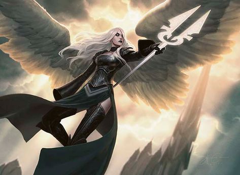 Fantasy Humans, Fantasy Wings, Jason Chan, Winged Goddess, Winged People, Magic: The Gathering, Hope Art, People Drawing, Mtg Art