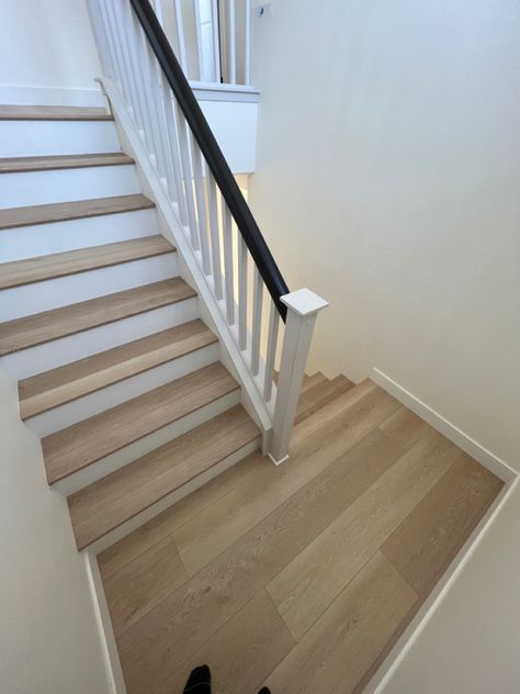 Stairs With Vinyl Flooring, Stairs With Vinyl Plank, Laminate Wood Flooring On Stairs, Vinyl Stairs Staircases, Vinyl Floor Stairs, Laminate Floor Stairs, Luxury Vinyl Plank Stairs, Vinyl Plank Stairs Staircases, Stairs With Laminate Flooring