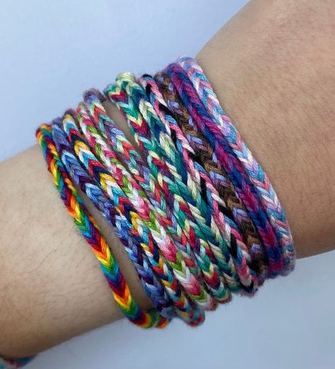 Fishtail Friendship Bracelet 10/12 String 1-6 Colors | Etsy Fishtail Friendship Bracelets, Pride Birthday, Braided Friendship Bracelets, Cotton Bracelet, String Bracelets, Mermaid Bracelet, Friendship Bracelets Designs, Valentines Day Photos, Cotton String