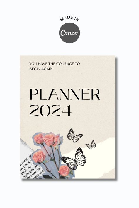 Click on the image to access this free template and edit it in the Canva app. planner cover design, planner cover design ideas, collage planner cover, planner cover aesthetic, planner cover template, planner cover page, motivational planner cover, journal cover, planner 2024 Student Planner Cover Design, Aesthetic Planner Cover Design, Planner Front Cover Design, Planner Cover Design Free Printable, 2024 Planner Cover, Planner Cover Aesthetic, Aesthetic Planner Cover, Planner Cover Design Ideas, Planner Cover Ideas