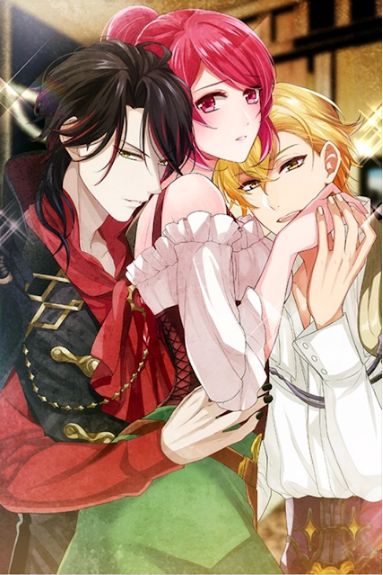 Love Triangle Anime, Otome Wallpaper, Threesome In Love, Anime Love Triangle, Anime Group, Fantasy Couples, Love Triangle, Otome Game, Otome Games