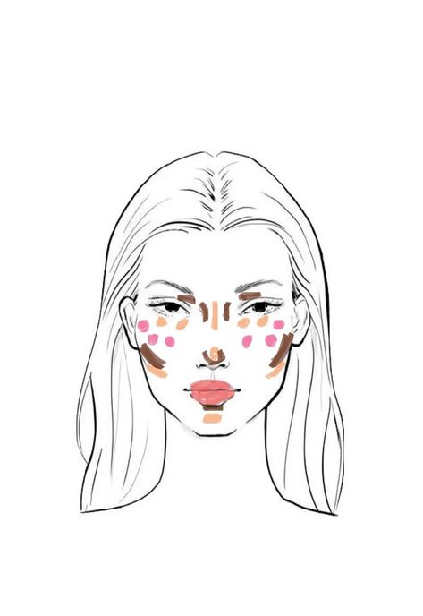 Makeup Face Template, Makeup Layout On Face, Makeup Template Face, Blank Face Template Makeup, Makeup Template Face Make Up, Makeup Placement Face, Face Template Makeup, Makeup Face Charts Blank, Makeup Face Charts Blank Printable