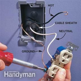 Add Electrical Outlet, Wiring Outlets, Tiles Installation, Outlet Wiring, Ryobi Battery, Home Electrical Wiring, Three Way Switch, Construction Techniques, Electrical Panel