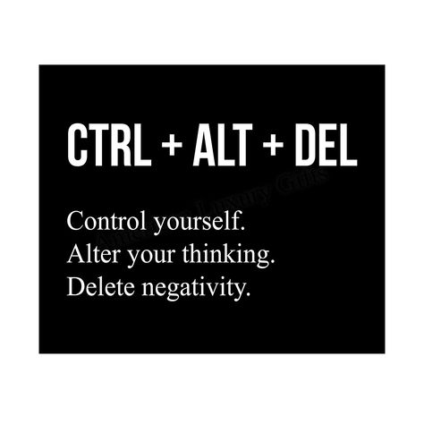 Amazon.com: "CTRL+ALT+DEL" Inspirational Motivational Wall Art & Decor-Positive Quotes Poster Prints 8x10-Home Office Desk-Classroom Decor-Success Sayings-Encouragement Gifts for Men, Women, Teens-Ready to Frame. : Handmade Products Ctrl Alt Del, Positive Quote Poster, Quotes Poster, School Gym, Gym Decor, Typographic Print, Motivational Wall, Encouragement Gifts, Motivational Wall Art