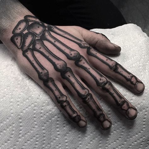 Skeleton Hand Tattoo | Tattoo Ideas and Inspiration Dark And Creepy Tattoos, Hand Tattoo Meaning, Men Tattoos Ideas, 88 Tattoo, Dark And Creepy, Bones Tattoo, Skeleton Finger, Small Wave Tattoo, Rose Hand Tattoo