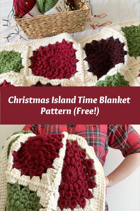 Large Granny Square Crochet Pattern Free, Granny Square Project, Large Granny Square, Crochet Cluster Stitch, Sunburst Granny Square, Crochet Throw Pattern, Granny Square Crochet Patterns Free, Chunky Crochet Blanket, Christmas Island