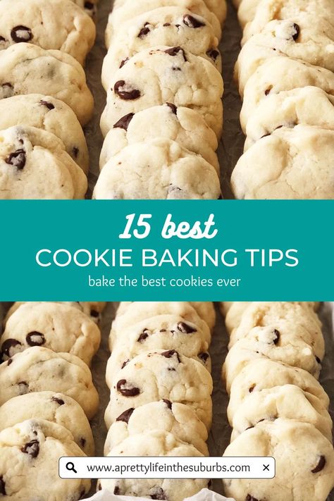 If you're looking for some tips, tricks and ideas for baking the best cookies, you're in the right spot! I'm sharing 15 Best Cookie Baking Tips, all easy, practical and make sense. You got this you cookie baker you! Bake The Perfect Cookie, Cookie Tips And Tricks, How To Bake Cookies, Cookie Baking Tips, The Best Cookies, Best Cookies Ever, Best Cookies, Cookie Hacks, Best Pans