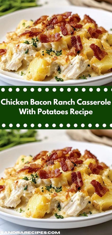 Craving a comforting meal that's quick to prepare? This Chicken Bacon Ranch Casserole is an ideal choice for busy weeknights. Packed with savory ingredients, it's a delightful dish for any dinner table. Loaded Potato Ranch Chicken Casserole, Chicken Bacon Ranch Potato Bake, Casserole With Potatoes, Quick Casserole Recipes, Ranch Potato Recipes, Bacon Ranch Casserole, Turmeric Paste, Ranch Casserole, Bacon Ranch Potatoes