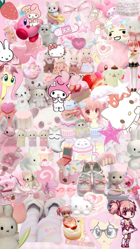 cutecore collage request! ♡ #cutecore #cutecorewallpaper #wallpaper #cute #collage #shuffle #aesthetic Cute Collages, Kawaii Collage, Shuffle Aesthetic, Cutecore Wallpaper, Cute Collage, Kawaii Wallpapers, Kawaii Background, Wallpaper Cute, Hello Kitty Iphone Wallpaper