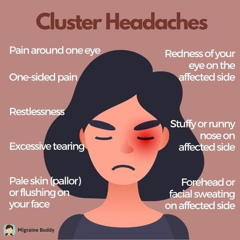 Cluster Headache Relief, Cluster Migraines, Headaches Remedies, Causes Of Migraine Headaches, Different Headaches, Cluster Headache, Headache Causes, Migraine Headache, Constant Headaches