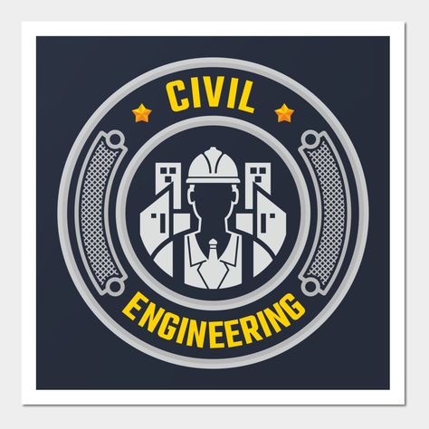 Civil engineering cool identity logo or illustration design. -- Choose from our vast selection of art prints and posters to match with your desired size to make the perfect print or poster. Pick your favorite: Movies, TV Shows, Art, and so much more! Available in mini, small, medium, large, and extra-large depending on the design. For men, women, and children. Perfect for decoration. Civil Logo Design, Civil Engineering Logo Design Ideas, Exercise Aesthetic Wallpaper, Civil Engineering Aesthetic, Engineering Logo Design Ideas, Logo Genie, Mechanical Engineering Aesthetic, Civil Logo, Civil Engineering Logo