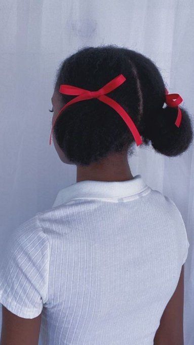 Princess Barbie Fairy 🧶🧶 on X: "Simple hairstyles for long 4c hair. https://t.co/2OoxH5KYpo" / X Hairstyles For Long 4c Hair, Long 4c Hair, Hair Ribbons Hairstyles, Barbie Fairy, Simple Hairstyles, Coquette Style, Pelo Afro, Bow Hairstyle, Ribbon Hairstyle