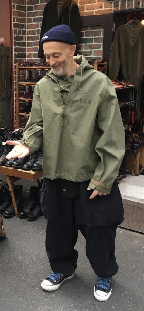 Nigel Cabourn Style, Army Look, Nigel Cabourn, Stylish Men, Fitness Fashion, What To Wear, Work Wear, Dress Up, Stripes