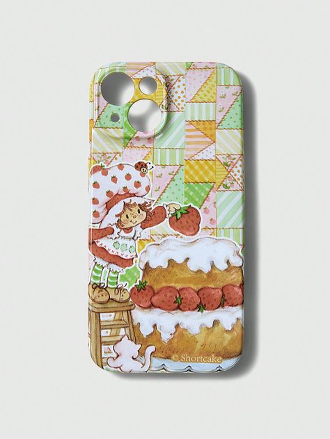 Strawberry Shortcake | ROMWE Cute Cartoon Strawberry Printed Full Covered Phone Case Compatible With IphoneI discovered amazing products on SHEIN.com, come check them out! 70s Party Decorations, Cartoon Strawberry, Disco Decorations, Disco Party Decorations, Iphone Style, Pink Phone Cases, Cute Strawberry, Fish Patterns, Strawberry Print