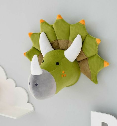 Dinosaur Head Wall Mount, Nursery Animal Heads, Animal Head Decor, Animal Wall Mount, Animal Head Wall Decor, Dino Nursery, Dino Room, Dinosaur Wall Decor, Wall Mount Decor