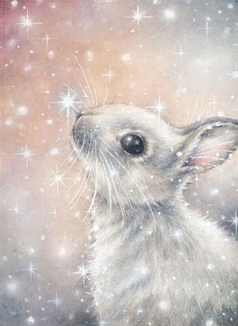 Snow Rabbit, Snow Illustration, Christmas Bunny, Rabbit Painting, Bunny Drawing, Winter Illustration, Bunny Wallpaper, Bunny Pictures, Rabbit Art