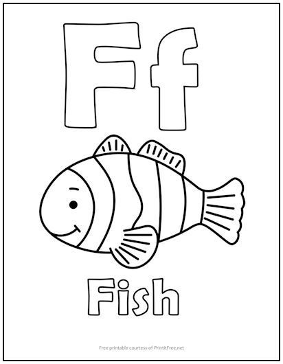 Letter F Art For Toddlers, Letter Ff Crafts For Preschool, Alphabet Letter Coloring Pages, Letter F Worksheets For Toddlers, The Letter F Crafts Preschool, Letter F Toddler Activities, F For Fish Craft, Letter F Coloring Page Free Printable, The Letter F Activities For Preschool