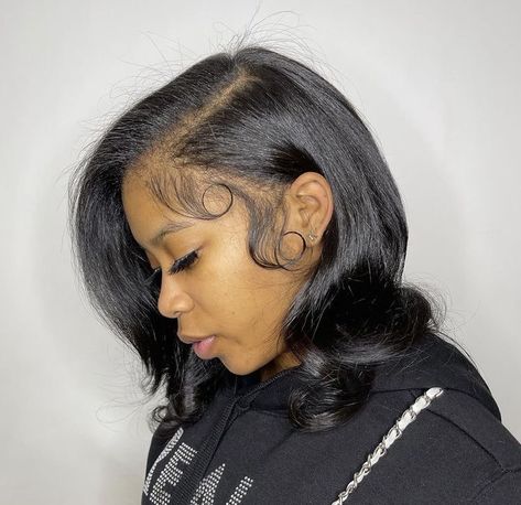 Pressed Natural Hair, Silk Press Natural Hair, Side Part Hairstyles, Black Hair Extensions, Special Occasion Hairstyles, Natural Curls Hairstyles, Hair Appointment, Flat Iron Hair Styles, Hair Laid