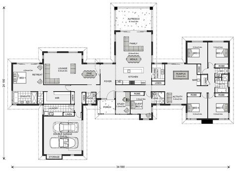 6 Bedroom House Plans, 6 Bedroom House, Building House, Home Design Floor Plans, Family House Plans, House Blueprints, House Floor, Bedroom House Plans, New House Plans