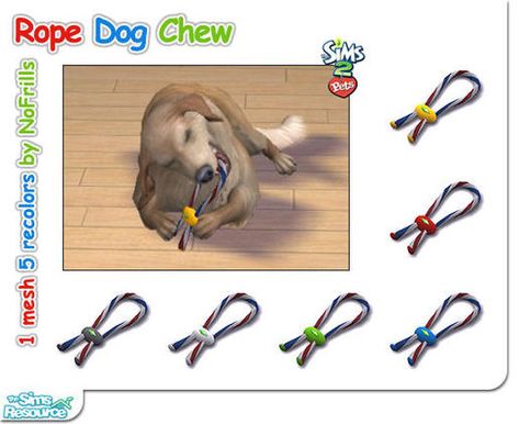 Just a dog chew made by rope and plastic, your Sims dog will love it! One mesh and five recolors included.Found in TSR Category 'Objects' Sims 4 Dog Collar, Sims 2 Pets, Sims Pets, Large Dog Collars, Dog Pee, Small Dog Clothes, Pet 1, Sims Four, Dog Skin