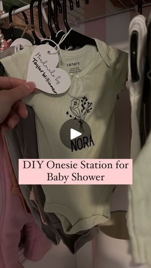 Make Your Own Onesie Station, Design A Onesie Baby Shower Game, Onesie Painting Party, Onesie Station Baby Shower Ideas, Cricut Onesie Ideas, Onesie Making Station, Baby Shower Cricut, Baby Shower Onesie Decorating, Onesie Decorating Station