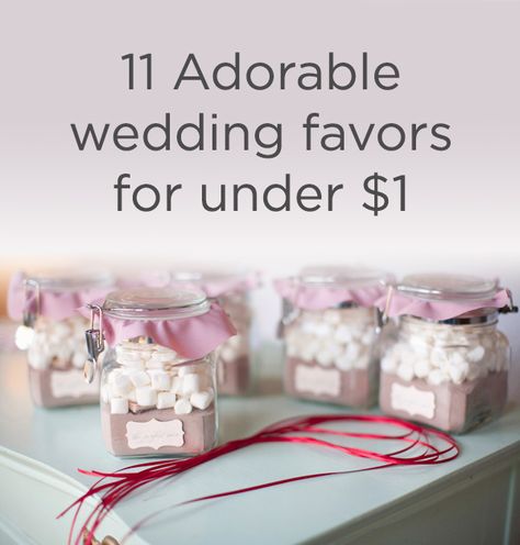 Need an affordable, fun idea for your wedding favors? Check out these ideas that cost less than a dollar but your guests will love! Wedding Party Dress Guest, Diy Wedding Favors Cheap, Homemade Wedding Favors, Creative Wedding Favors, Inexpensive Wedding Favors, Cheap Favors, Candy Wedding Favors, Homemade Wedding, Best Wedding Favors