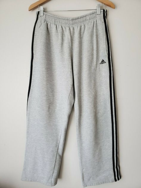 Adidas Men's Essentials 3-Stripe Fleece Pants Size Medium Cotton Blend. Cute Online Clothing Stores, Men Sweatpants, Track Pants Mens, Adidas Sweatpants, Men Pants, Cute Outfits For School, Vintage Fits, Clothing Stores, Vintage Pants