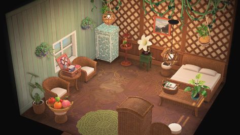 Bungalow of Baskets Animal Crossing Designs, Animal Crossing, Bungalow, Baskets, Animals, Design