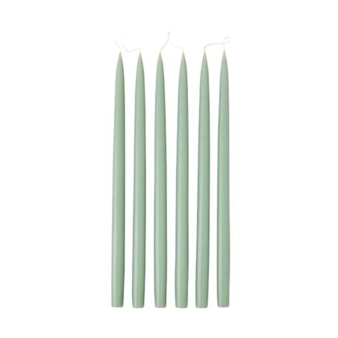 Sage Green Candles, Table Candles, Olympic Colors, Blue Linen Bedding, Magazine Table, Christmas Prep, Linen Tableware, Dinner Candles, Beautiful Candle