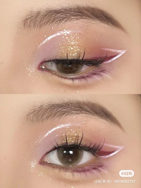 Fairytale Makeup Ideas, Soft Fairycore Makeup, Fairycore Makeup Looks, Fairycore Makeup, Plum Makeup, Romantic Makeup, Pretty Eye Makeup, Douyin Makeup, Cute Eye Makeup