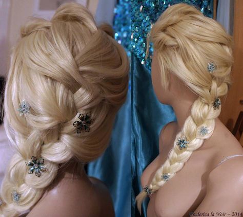 Elsa Frozen Hair, Frozen Hairstyles, Elsa Makeup, Disney Hairstyles, Elsa Style, Elsa Braid, Elsa Wig, Elsa Hair, Frozen Hair