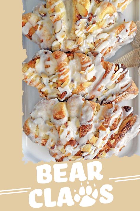 Bear Claw Recipe, Healthy Protein Desserts, Almond Filling, Yeast Dough, Bear Claw, Breakfast Pastries, Bear Claws, Homemade Breakfast, Puff Pastry Recipes