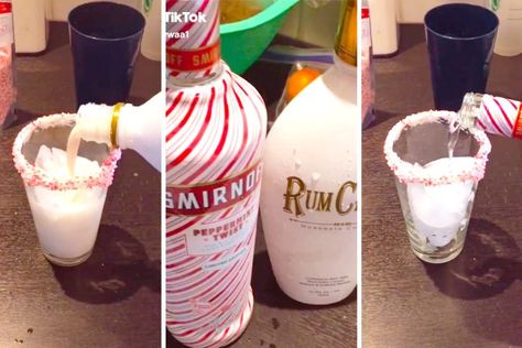 Rum Chata, Peppermint Vodka, Easy Holiday Cocktails, Lemon-lime Soda, Lemon Drop Martini, Peach Juice, Lime Soda, Peppermint Bark, Vanilla Frosting