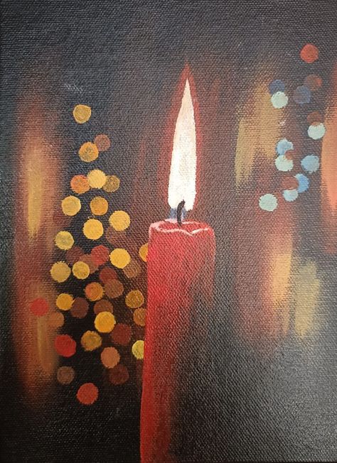 Let Your Light Shine Hypnotism Art, Candle Light Painting, Light Painting Acrylic, Christmas Light Painting, Bird Painting Acrylic, Disney Canvas Art, Reflection Painting, Fire Painting, Color Drawing Art