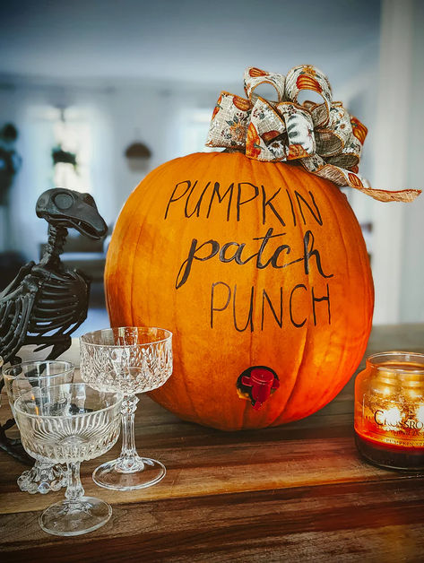 This brilliant hack has been circulating the internet, and I can’t help but jump on board. It is just too cute. Sure, signature cocktails are fun if you’re throwing a party, but honestly, who has time for that?! Simply buy a box of wine or cocktail water from the LCBO remove it from the box and insert it into a pumpkin! The only work required is carving out a hole for the dispenser. I love this so much! Pumpkin Wine Dispenser, Pumpkin Drink, Pumpkin Wine, Pumpkin Drinks, Pumpkin Carving Party, Throwing A Party, Wine Dispenser, Festive Food, Signature Cocktails