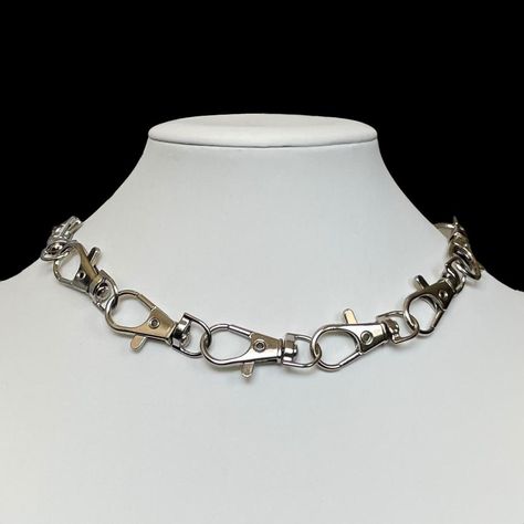 Silver tone chain made of lobster clasps

15"... - Depop Grunge Necklace, 90s Gift, Y2k Jewelry, Jewelry Choker, Gift Jewelry, Women's Jewelry, Lobster Clasp, Choker, Jewelry Gifts